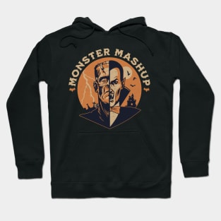 Monster Mash Frankenstein Dracula Halloween Mashup Retro Fun Spooky Hoodie